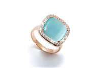 Ring Madì Woman Laguna Blu in Silver Quarzo idrotermale 39077 - 39077